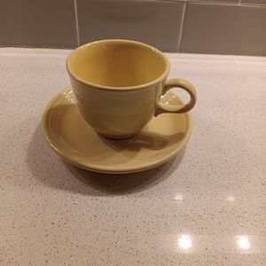 Fiesta Yellow Cup and Saucer Set